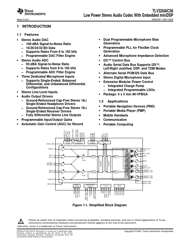 TLV320AIC36