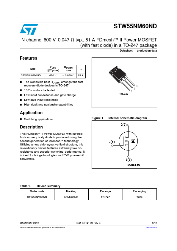 STW55NM60ND