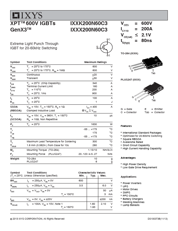 IXXK200N60C3