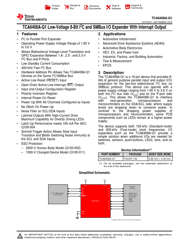 TCA6408A-Q1