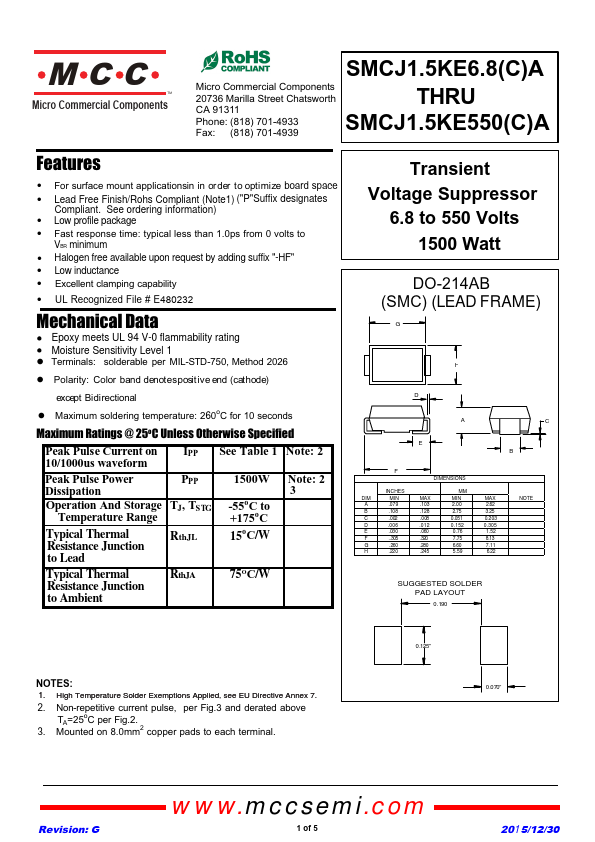 SMCJ1.5KE12A