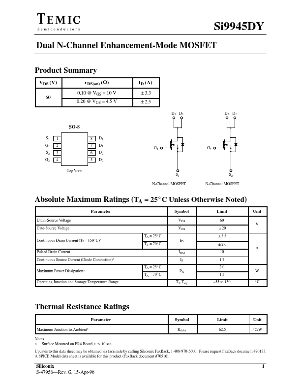 SI9945DY