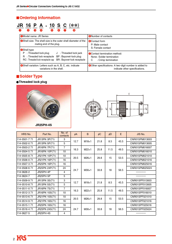 JRC16BP-10P