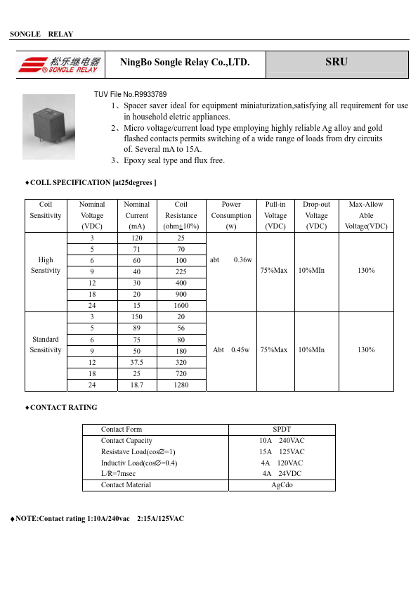 SRU-03VDC-F-D-B