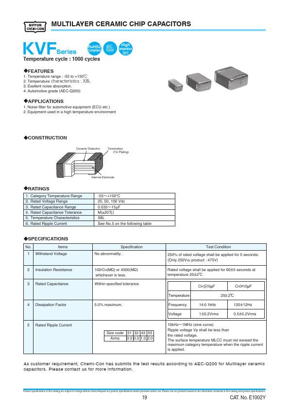 KVF101L474M43NLT00