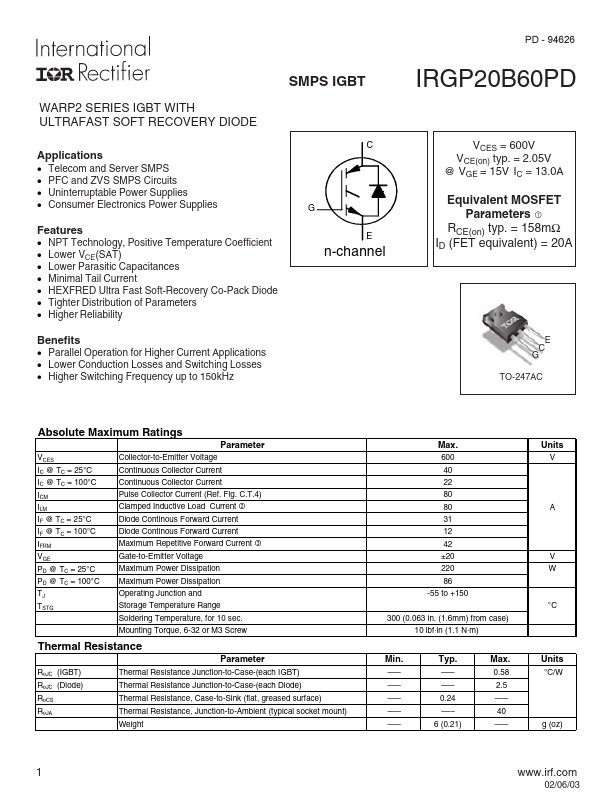 IRGP20B60PD