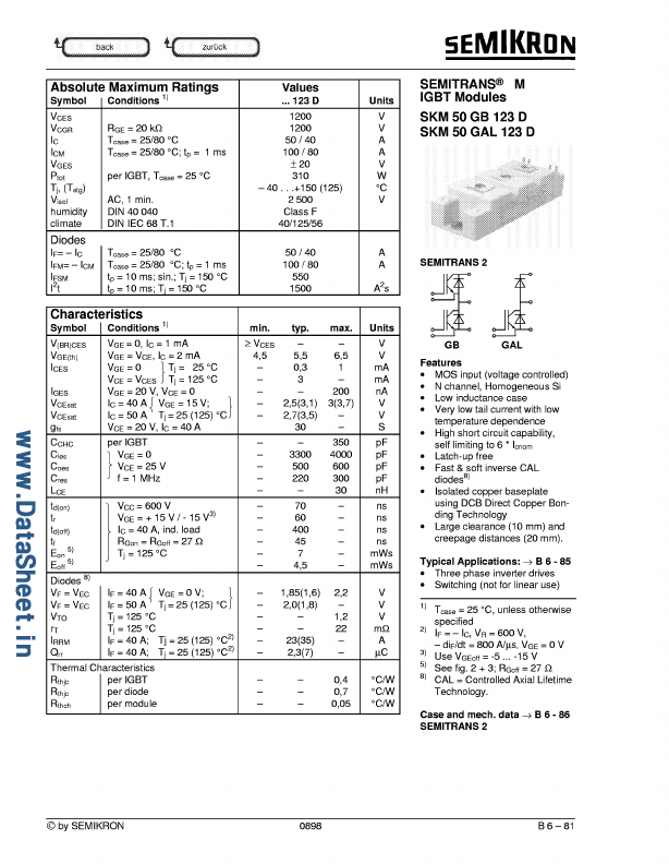 SKM50GB123D