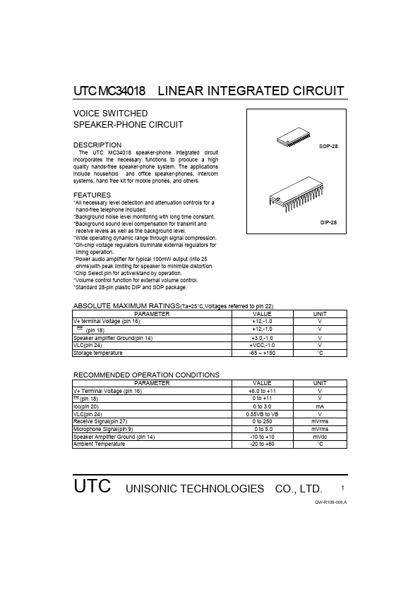 UTCMC34018