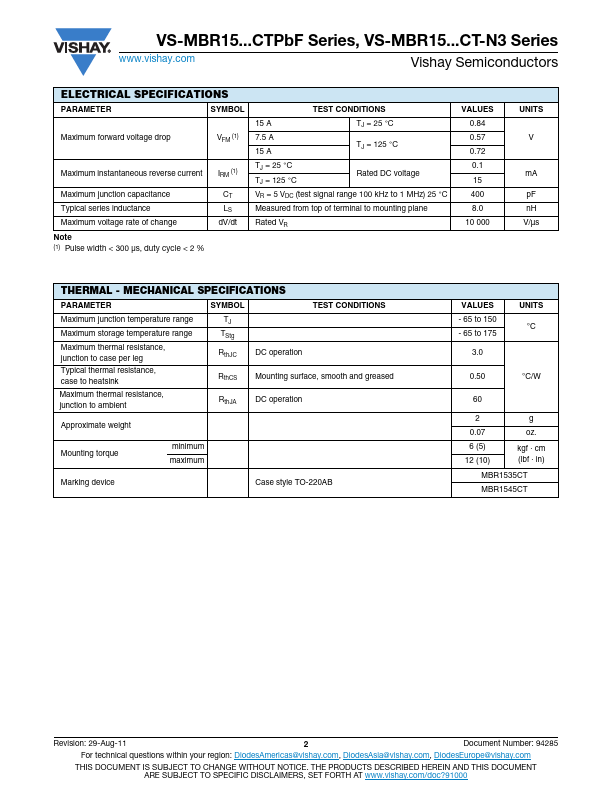 VS-MBR1535CT-N3