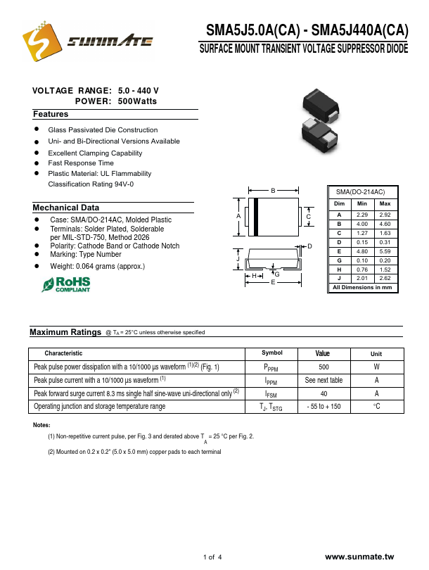 SMA5J220A