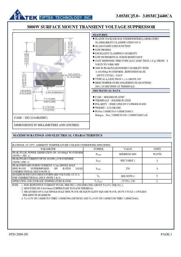 3.0SMCJ180