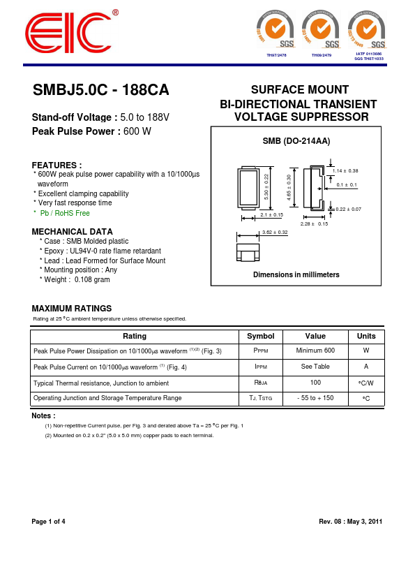 SMBJ100CA