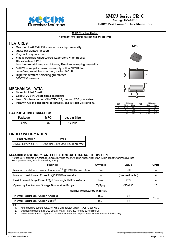 SMCJ440ACR-C