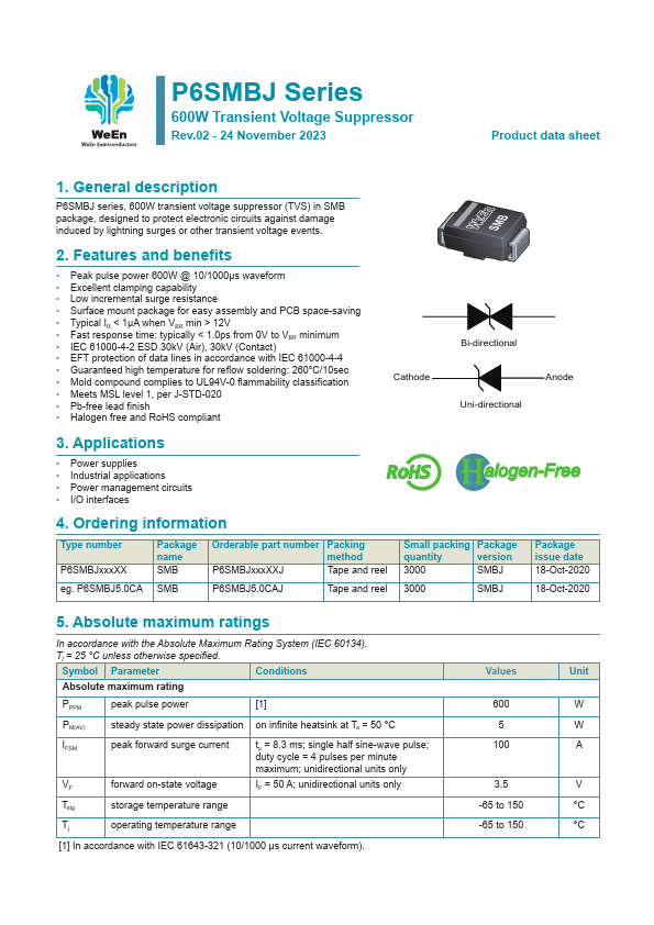 P6SMBJ7.0CA