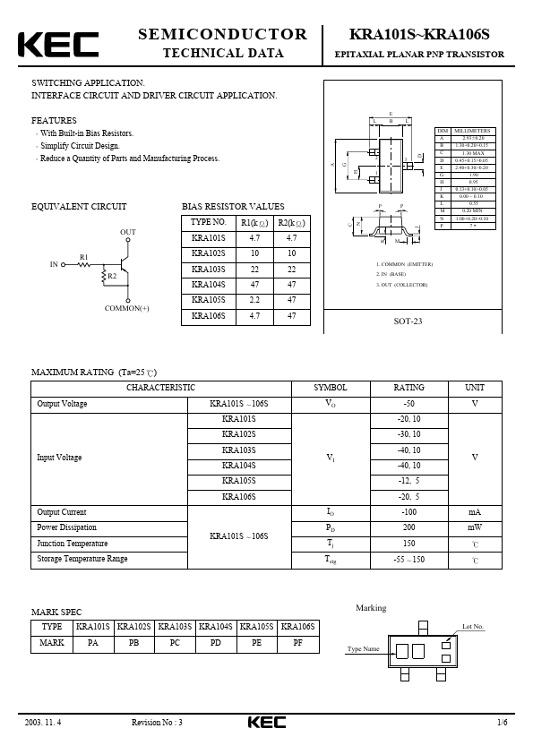 KRA101S