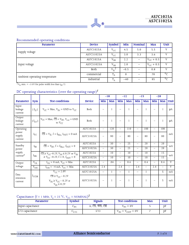 AS7C31025A