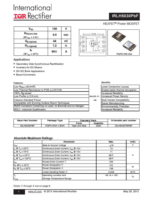 IRLH5030PBF