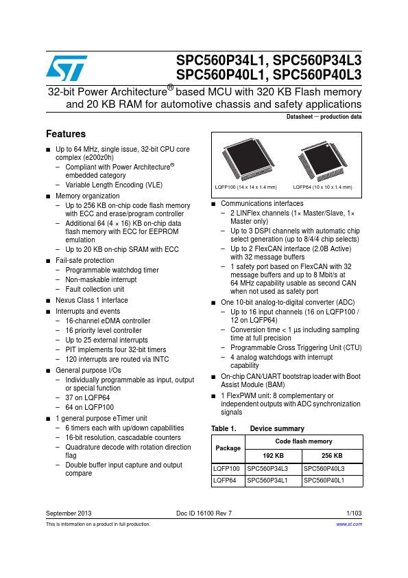 SPC560P34L1