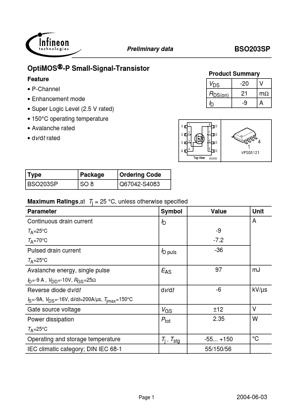 BSO203SP