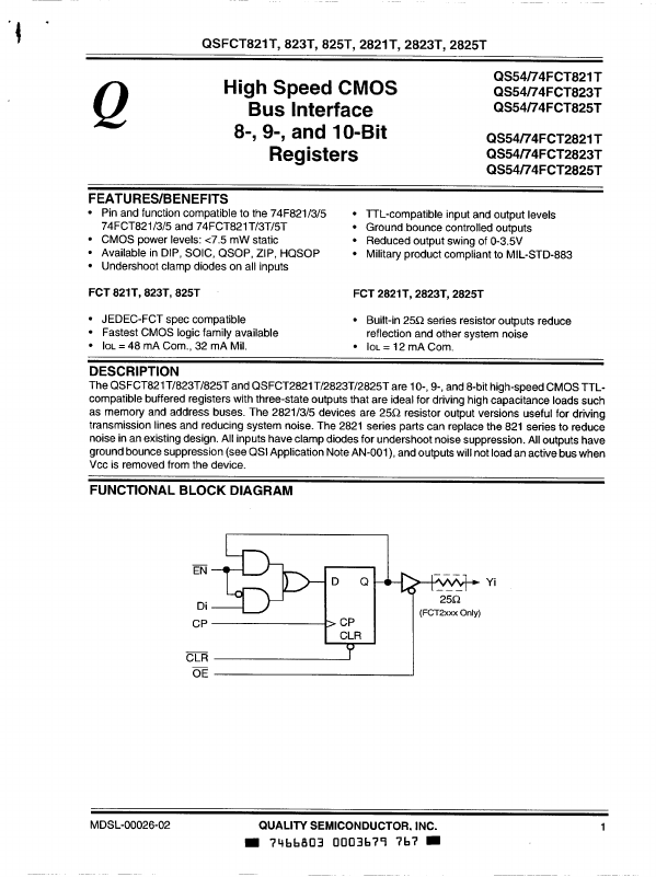 QS74FCT821T