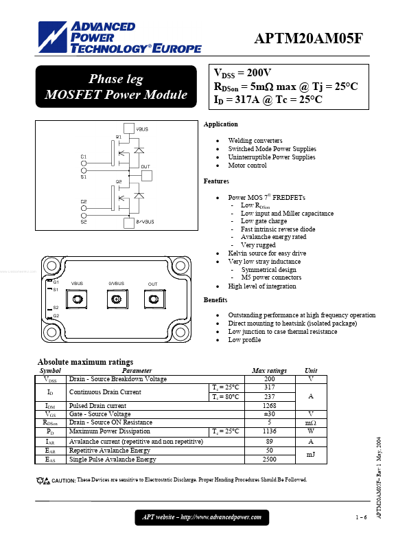 APTM20AM05F