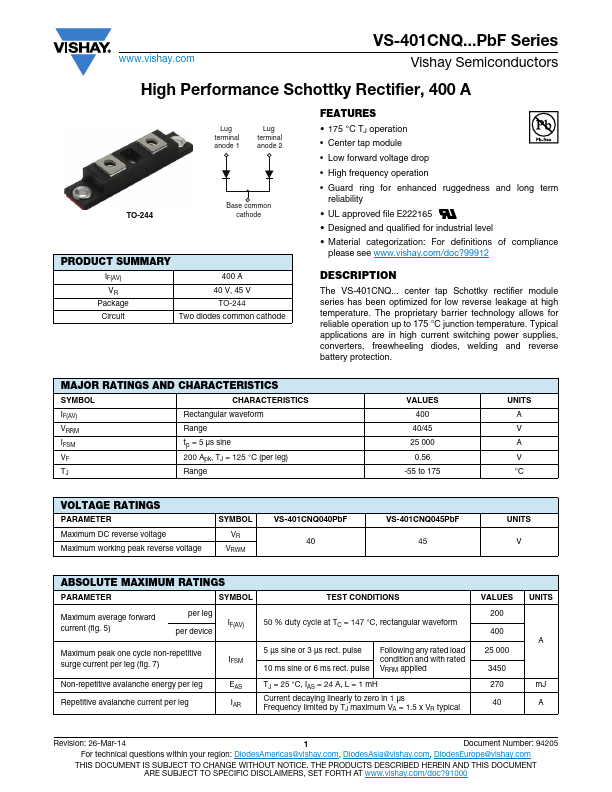 VS-401CNQ045PbF