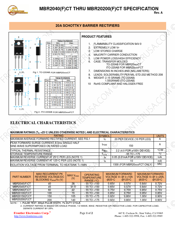 MBR2040FCT