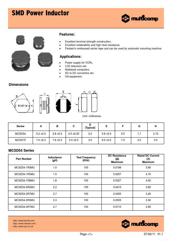 MCSD75-270LU