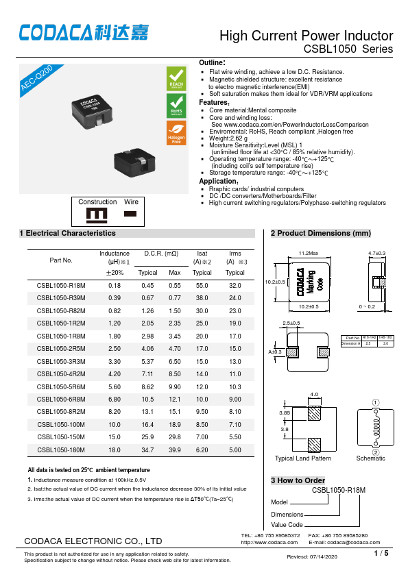 CSBL1050-1R8M