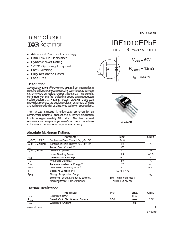 IRF1010E