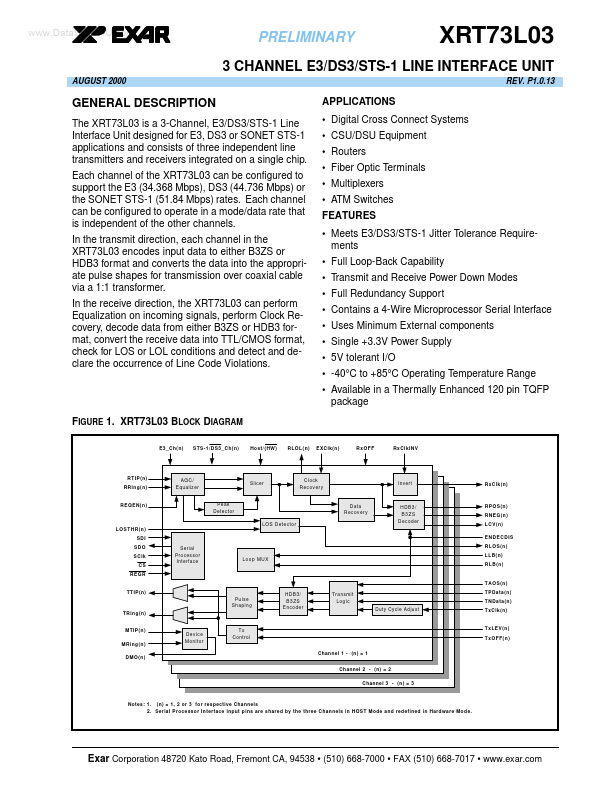 XRT73L03