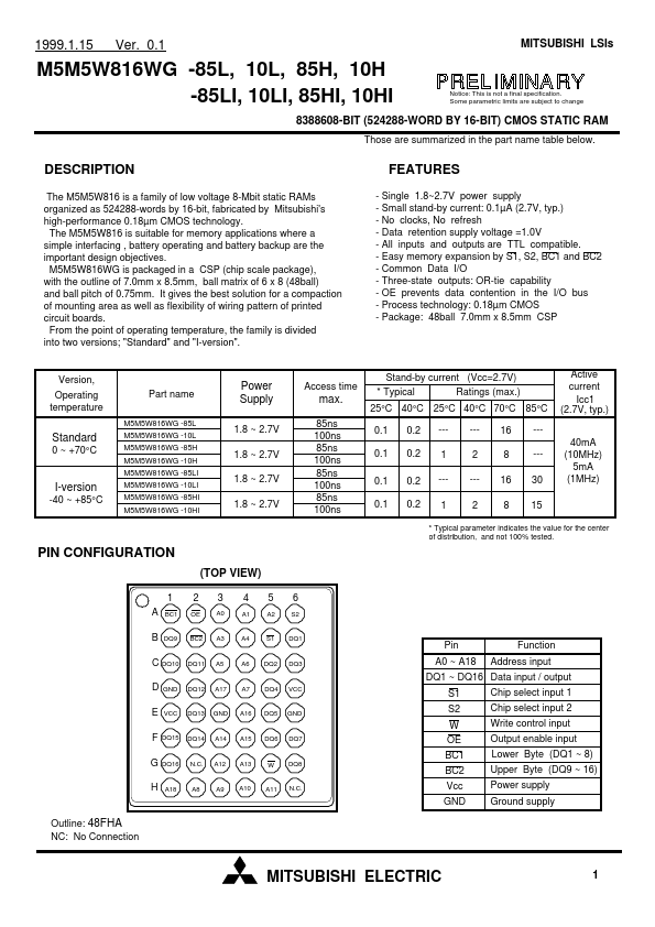 M5M5W816WG-10H