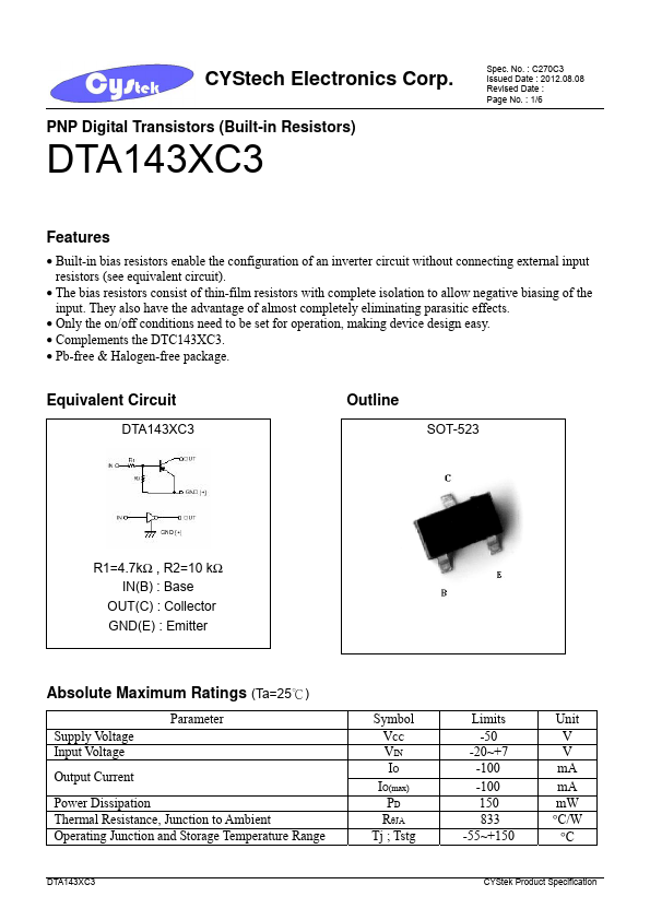 DTA143XC3