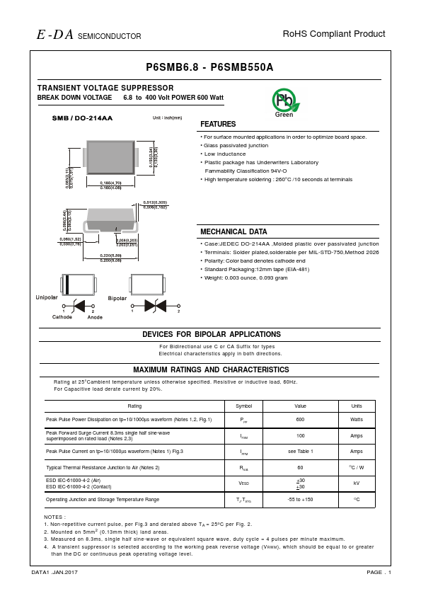 P6SMB160CA