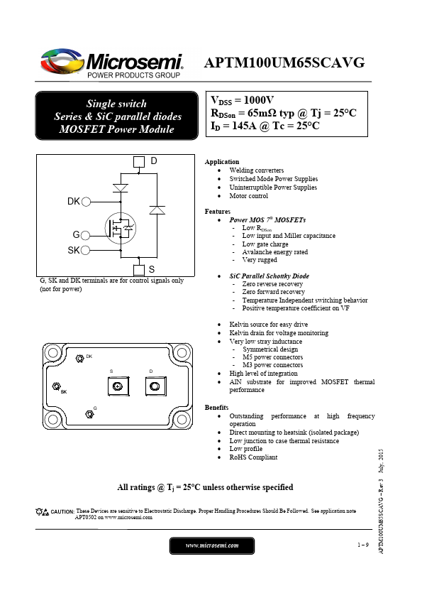 APTM100UM65SCAVG