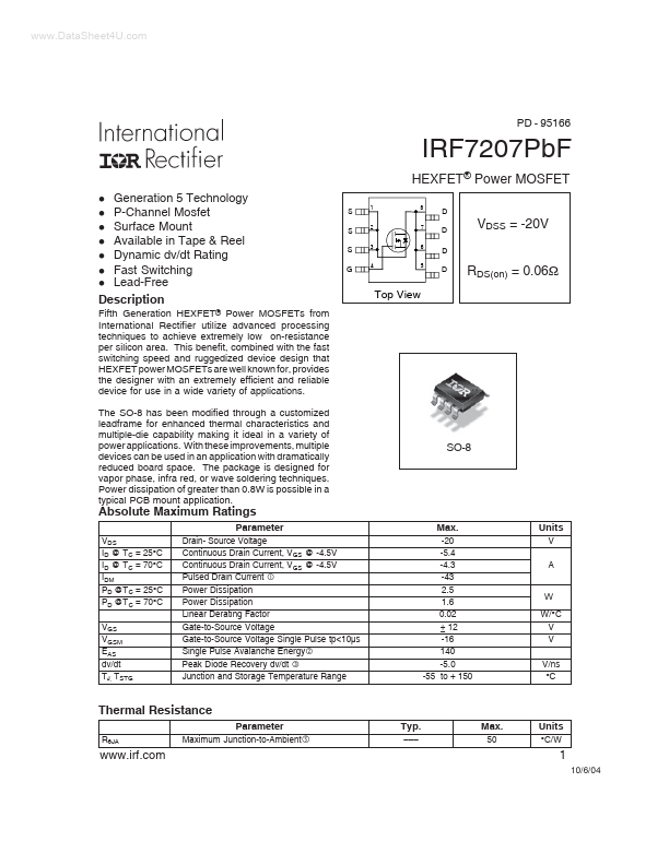 IRF7207PBF