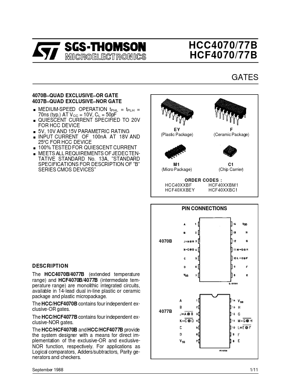 HCF4070B