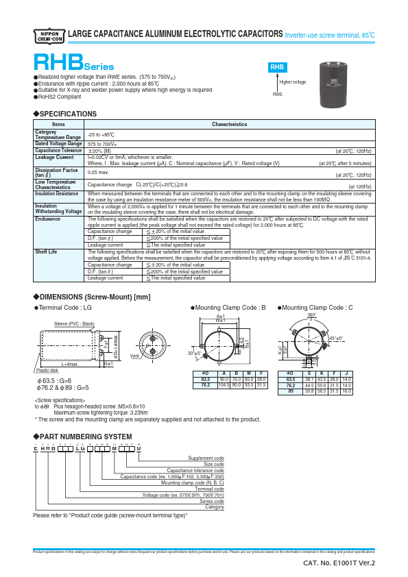 ERHB631LGC182MF85U