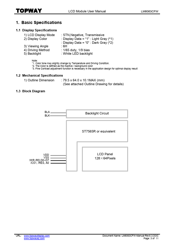 LM6063CFW