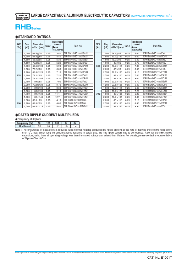 ERHB631LGC102MD85U