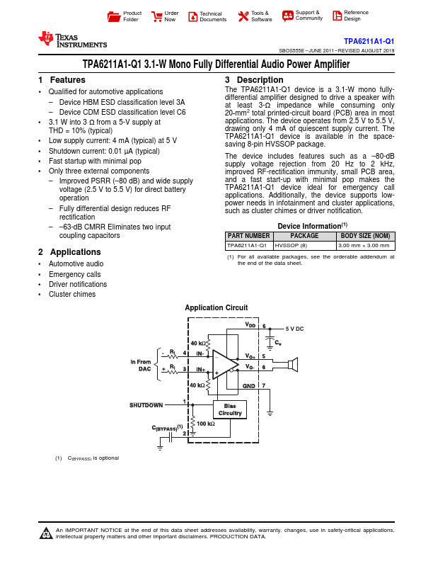 TPA6211A1-Q1