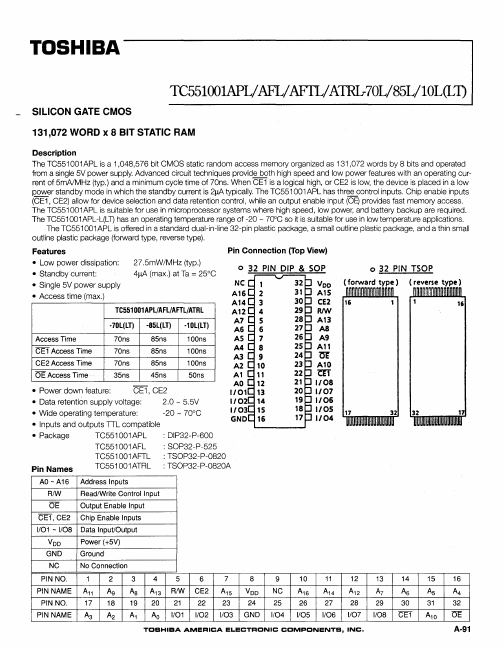 TC551001AFL-85L