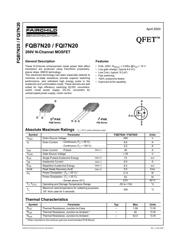 FQB7N20