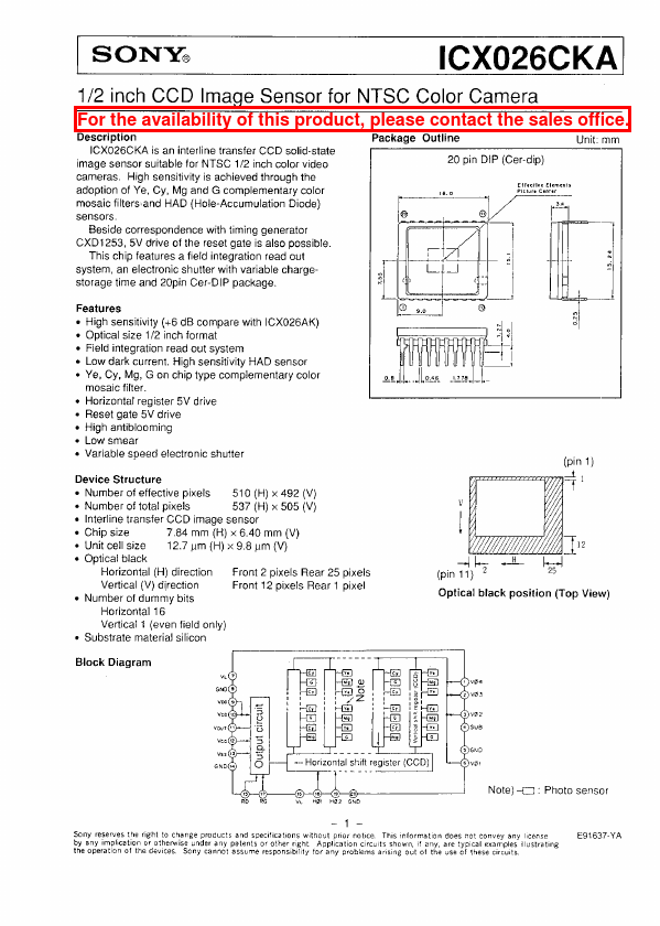 ICX026CKA