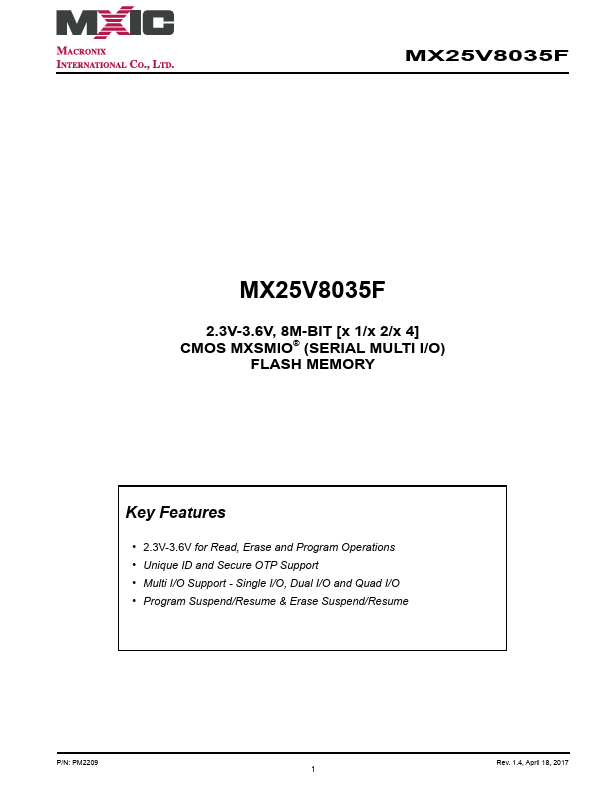 MX25V8035F