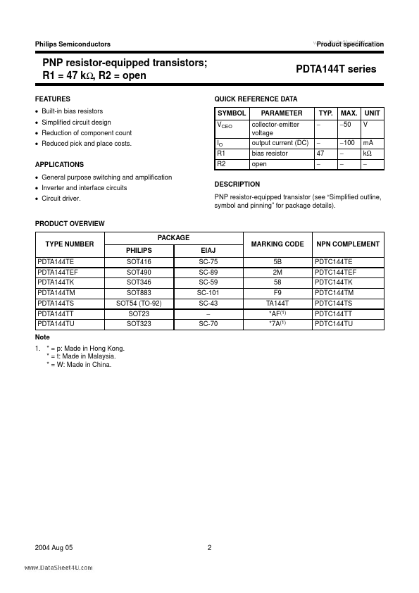 PDTA144T