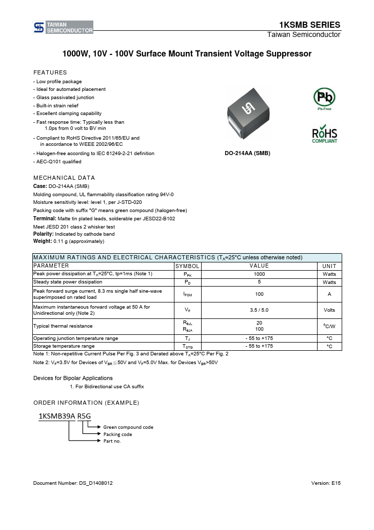 1KSMB15CA