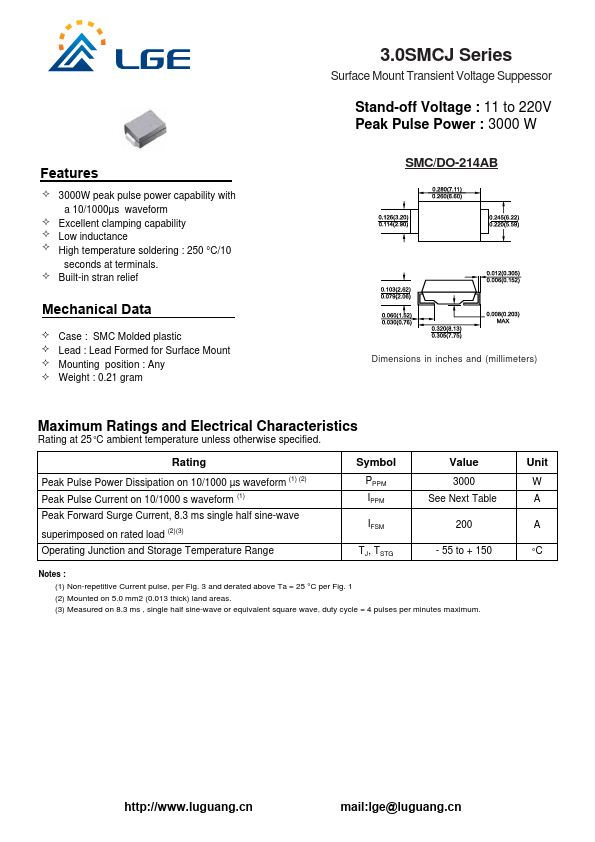 3.0SMCJ120C