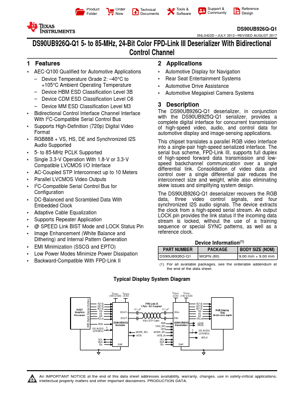 DS90UB926Q-Q1