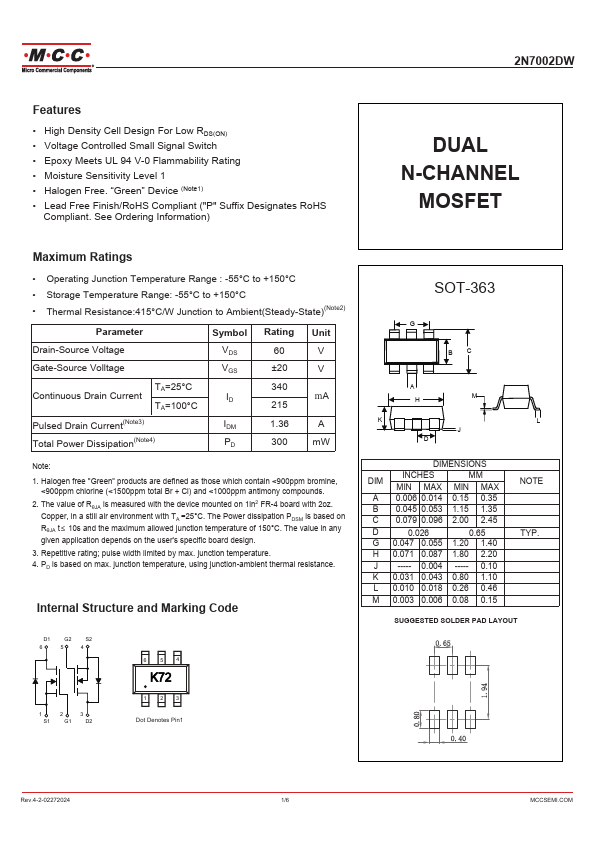 2N7002DW